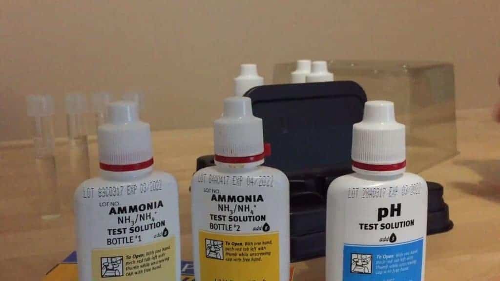 Ammonia, nitrite and nitrate testing